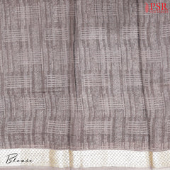 Prussian Blue Chiniya Silk Saree