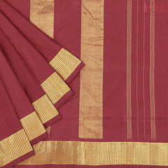 Maroon Nine Yards Half Fine Silk Saree