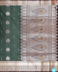 Dark Slate Moss Green Soft Art Silk Saree
