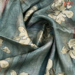 Dusty Teal Organza Saree