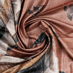 Burnt Copper Semi Tussar Saree