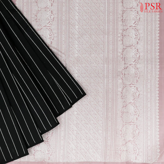 Black Kanchipuram Silk Saree
