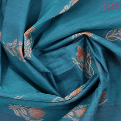Cerulean Blue Kovai Cotton Saree