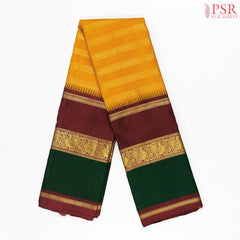 Mustard Yellow Kanchipuram Silk Saree