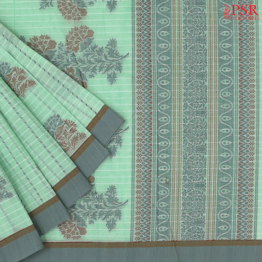 Mint Green Kovai Cotton Saree