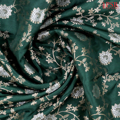 Dark Green Tassar Georgette Saree