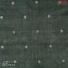 Asparagus Green Ghicha Cotton Saree