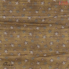 Dark Olive Mustard Kadhi Tussar Silk Saree