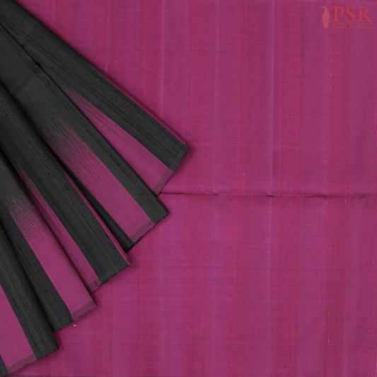 Black Jute Soft Silk Saree