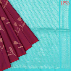 Dark Wilk Berry Soft Silk Saree