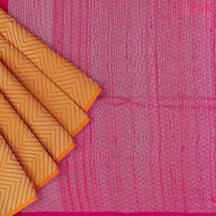 Yam Orange Jute Soft Silk Saree