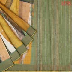 Mustard Munga Silk Saree