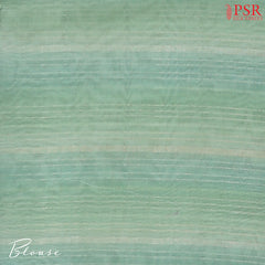 Green & Teal Banaras Kora Organza Saree