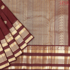 Auburn Fancy Kanchipuram Silk Saree