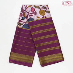 Pale Pink Mysore Silk Saree