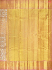 Golden Peach Kanchipuram Tissue Jacquard Silk Saree