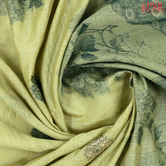 Pear Green Ghicha Cotton Saree