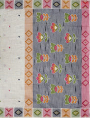 Beige Ghicha Cotton Saree
