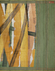 Mustard Munga Silk Saree