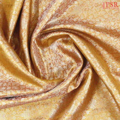Golden Peach Kanchipuram Tissue Jacquard Silk Saree