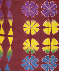 Maroon Crape Silk Saree