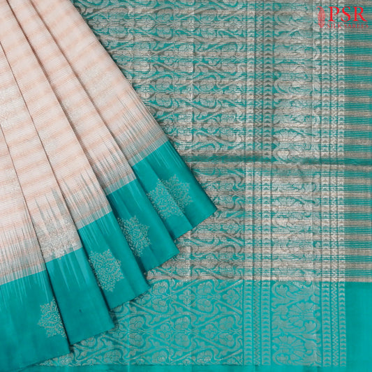 Off White Soft Silk Saree