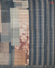 Multicolor Grey Kadhi Tussar Silk Saree