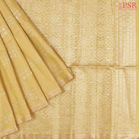 Dandelion Yellow Soft Tissue Silk Saree
