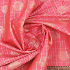 Coral Pink Soft Art Silk Saree
