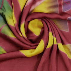 Maroon Crape Silk Saree