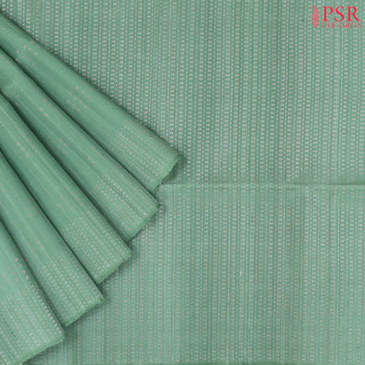 Celadon Green Jute Soft Silk Saree