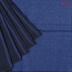 Midnight Indigo Linen Saree