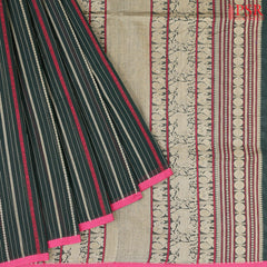 Bottle Green Kalakshetra Kovai Cotton Saree