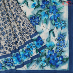 Light Grey Murshidabad Silk Saree