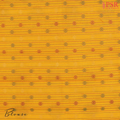 Amber Yellow Kovai Cotton Saree