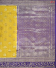 Corn Yellow Tassar Georgette Saree