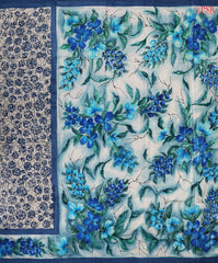 Light Grey Murshidabad Silk Saree