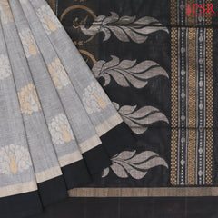 Dark Grey Kovai Cotton Saree