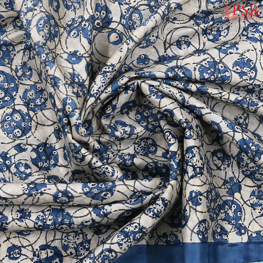 Light Grey Murshidabad Silk Saree