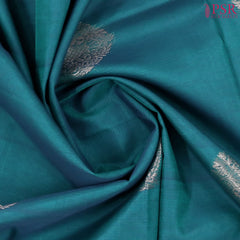 Peacock Blue Silk Cotton Saree