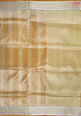 Tangerine Semi Kora Summer Silk Saree
