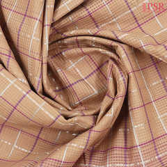 Tan Mangalagiri Cotton Saree