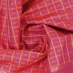 Dark Ruby Pink Kanchipuram Silk Saree