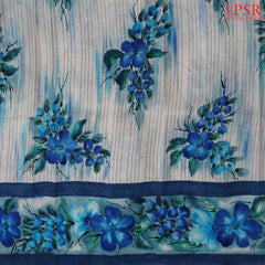 Light Grey Murshidabad Silk Saree