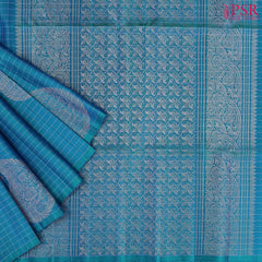 Peacock Blue Soft Silk Saree