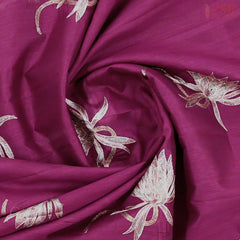 Tyrain Purple Kosa Embroidery Saree