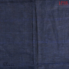Midnight Indigo Linen Saree