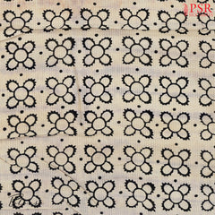 Beige & Violet Silk Cotton Saree