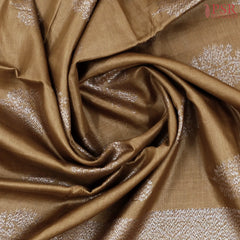 Peanut Brown Banaras Tussar Silk Saree