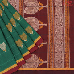 Dark Green Kovai Cotton Saree